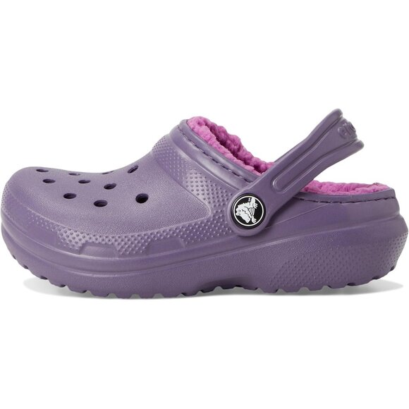 NEW CROCS Toddler/Kids Sizes C7, C12 Classic Lined Clog - Nightshade - Picture 3 of 6